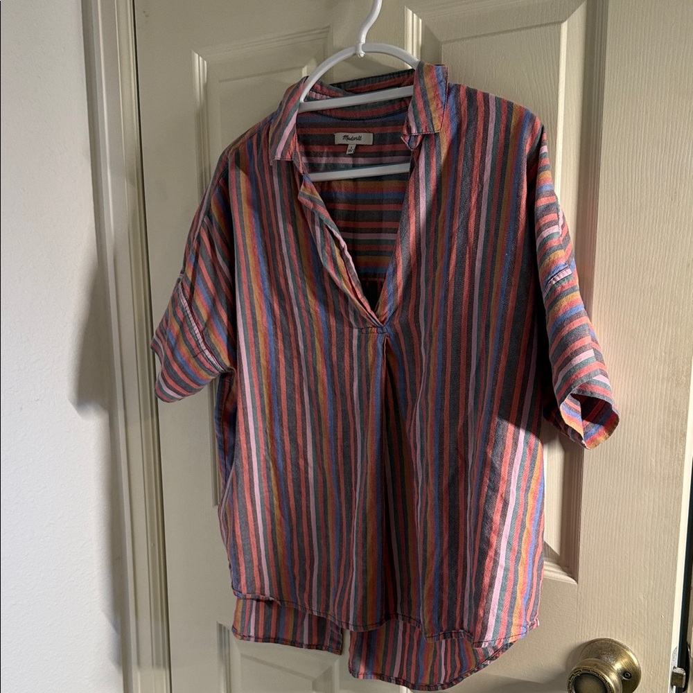 Madewell Colorful Striped Cotton Shirt